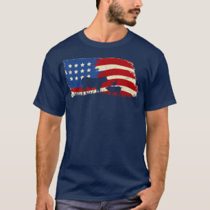 Patriottisch boerderijdier Amerikaanse vlag Koe Va T-shirt