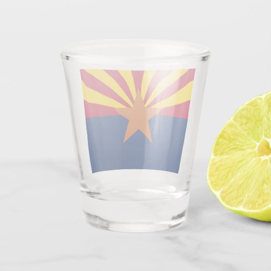 Patriottisch borrelglas met vlag van Arizona, USA Shot Glas (Achterkant)