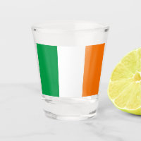 Patriottisch borrelglas met vlag van Ierland