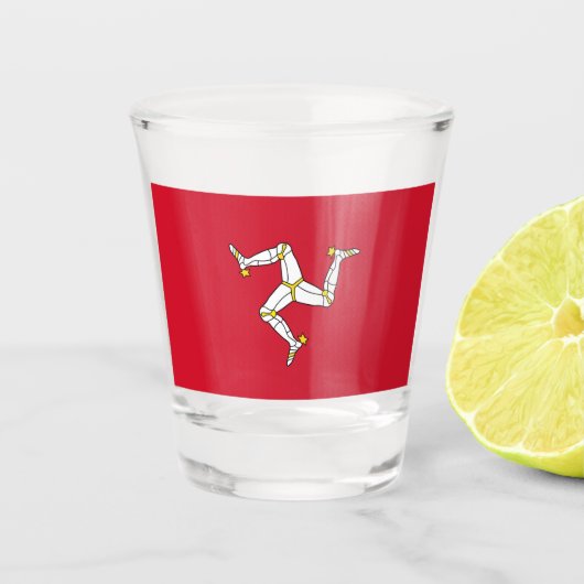 Patriottisch borrelglas met vlag van Man Shot Glas (Voorkant)