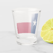 Patriottisch borrelglas met vlag van Texas Shot Glas (Achterkant)