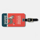 patriottisch | Boston Terrier Bagagelabel (Voorkant horizontaal)