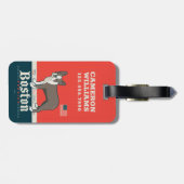 patriottisch | Boston Terrier Bagagelabel (Achterkant horizontaal)