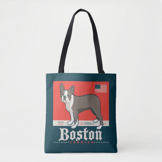 patriottisch | Boston Terrier Draagtas (Voorkant)