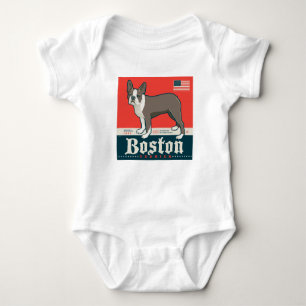 patriottisch   Boston Terrier Romper