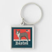 patriottisch | Boston Terrier Sleutelhanger (Voorkant)