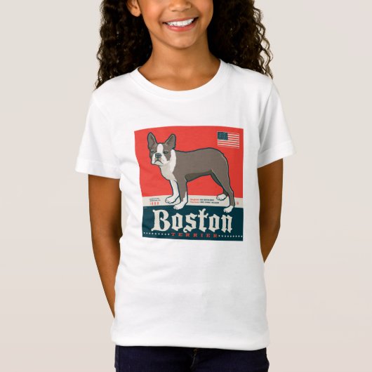 patriottisch | Boston Terrier T-shirt (Voorkant)