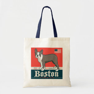 patriottisch Boston Terrier Tote Bag