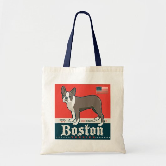 patriottisch | Boston Terrier Tote Bag (Voorkant)