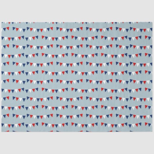 Patriottisch Bunting Flag Pattern Tissue Paper Tissuepapier (Voorkant)