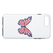 Patriottisch Butterfly iPhone 7 Hoesje (Achterkant (Horizontaal))
