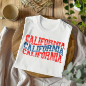 Patriottisch California rood en blauw Boho T-shirt