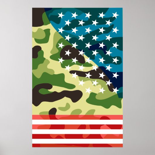 Patriottisch camouflage poster (Voorkant)