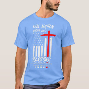 Patriottisch Christelijk geblesseerd een natie ond T-shirt