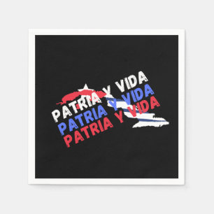 Patriottisch Cuba Patria Y Vida Cubaanse vlag Servet