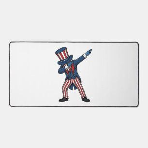 Patriottisch Dabbing Karakter Vintage Vector Desig Bureaumat