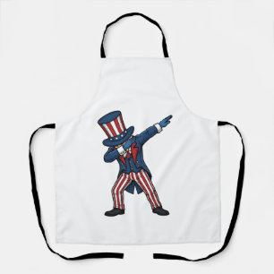 Patriottisch Dabbing Karakter Vintage Vector Desig Schort