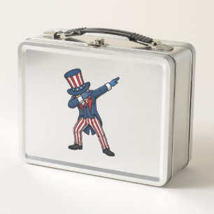 Patriottisch Dabbing Karakter Vintage Vector Ontwe