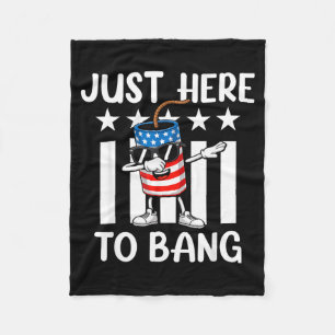 Patriottisch dabbing vuurwerk usa voor vier juli fleece deken