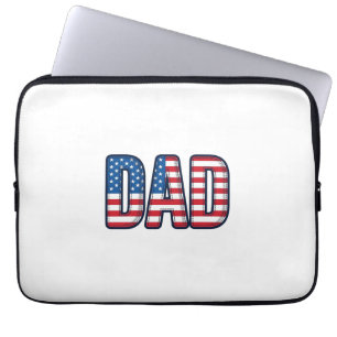 Patriottisch DAD Vector T-shirt Ontwerp_1 Laptop Sleeve