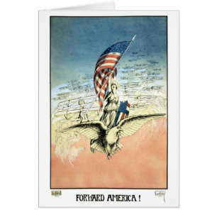  Patriottisch, dame, Eagle met Amerikaanse vlag