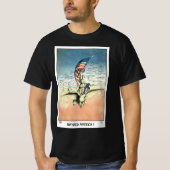  Patriottisch, dame, Eagle met Amerikaanse vlag T-shirt (Voorkant)