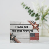 Patriottisch Dank je voor je dienst Briefkaart (Staand voorkant)