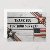 Patriottisch Dank je voor je dienst Briefkaart (Voorkant / Achterkant)