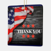 Patriottisch Dank u Keramisch Ornament (Links)