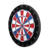 Patriottisch dartboard - Rood, wit en blauw Dartbord (Voorkant Rechts)