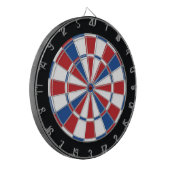 Patriottisch dartboard - Rood, wit en blauw Dartbord (Voorkant Links)