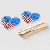 Patriottisch decor handwaaier (Niet-gemonteerd)