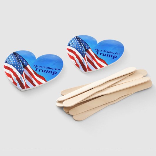 Patriottisch decor handwaaier (Niet-gemonteerd)