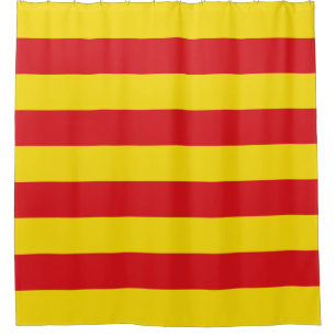 Patriottisch Douchegordijn met vlag van Catalonië
