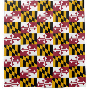 Patriottisch douchegordijn met vlag van Maryland