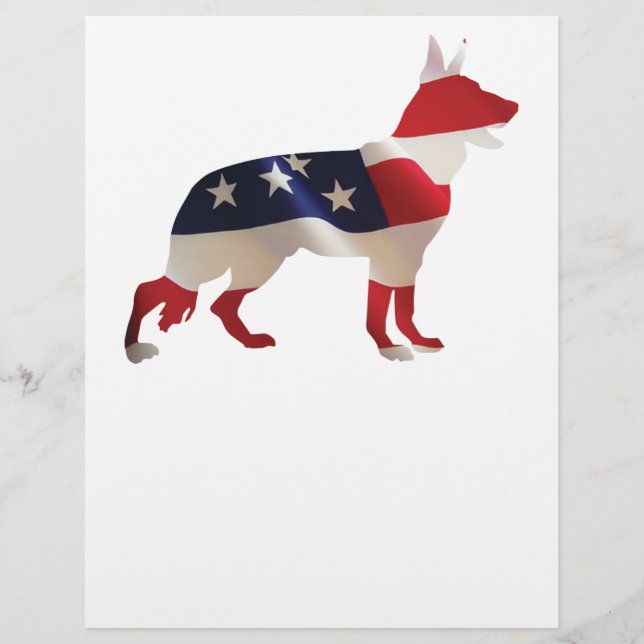 Patriottisch Duits Shepherd (Voorkant)