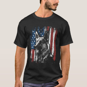 Patriottisch Duits Shepherd American Flag Dog Gift T-shirt