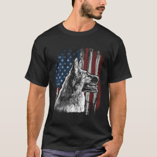 Patriottisch Duits Shepherd American Flag Dog Gift T-shirt
