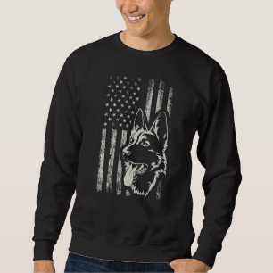 Patriottisch Duits Shepherd American Flag Dog Trui