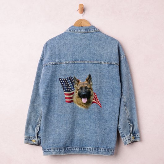Patriottisch Duits Shepherd Denim Jacket (Hangar)