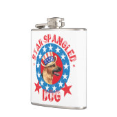 Patriottisch Duits Shepherd Heupfles (Links)