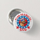 Patriottisch Duits Shepherd Ronde Button 3,2 Cm (Voorkant /achterkant)