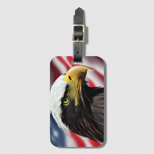 Patriottisch/Eagle/Amerikaans/USA Bagagelabel (Voorkant (verticaal))