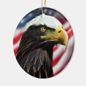Patriottisch/Eagle/Amerikaans/USA Keramisch Ornament (Links)
