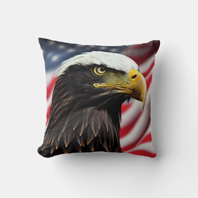 Patriottisch/Eagle/Amerikaans/USA Kussen (Voorkant)
