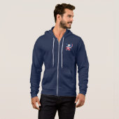 Patriottisch Eagle Visionary American Flag Design Hoodie (Voorkant volledig)