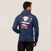 Patriottisch Eagle Visionary American Flag Design Hoodie (Achterkant volledig)