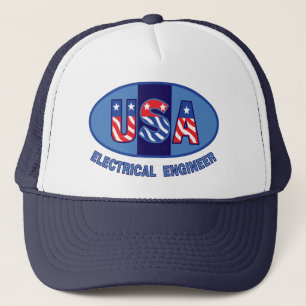Patriottisch elektrotechnisch ingenieur trucker pet