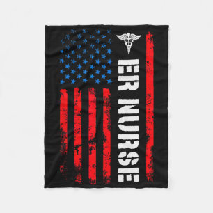 Patriottisch Er Verpleegster Shirt Retro Amerikaan Fleece Deken