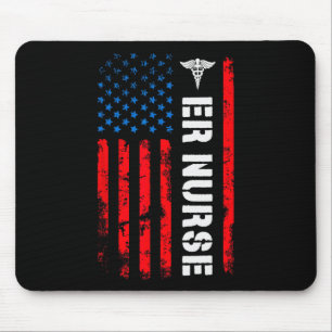 Patriottisch Er Verpleegster Shirt Retro Amerikaan Muismat